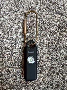 Birdies Black Keychain LED Light with Gold Carabiner